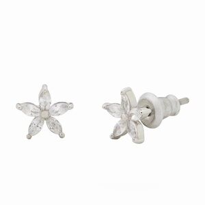 Silver Flower Stud Earrings